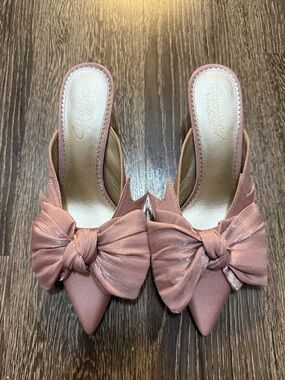 Circus by Sam Edelman Dusty Rose Bow Pointed-Toe Mules